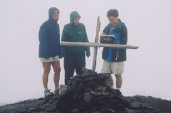 Signing the summit log. July 29, 2003.