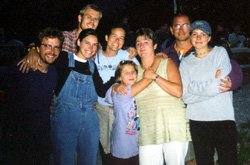 Jen and Roman are about to say Good-bye. Left to right: Dana, Amy, Roman, Jen, Nicole, Petra, Johnny, Marisa.