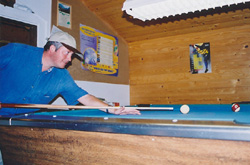 Stuart is back, and he's become a much better pool player.